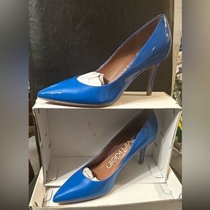 Blue Calvin Klein Point Toe Heels